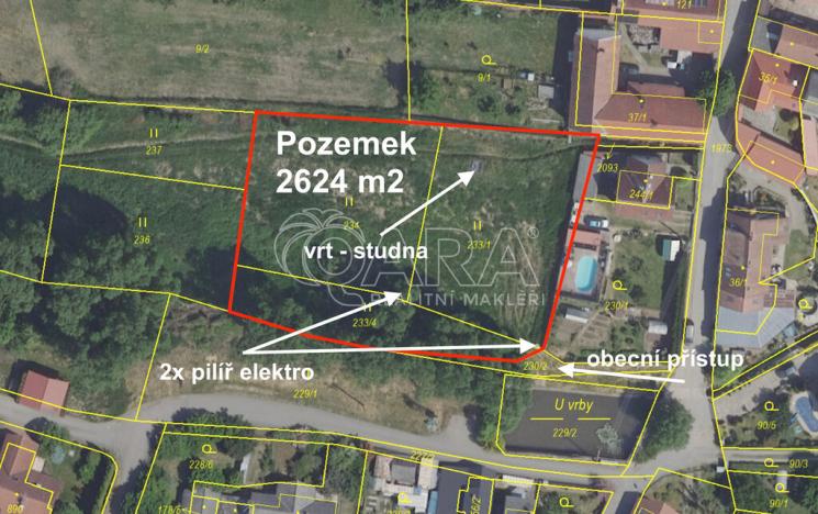 Prodej pozemku pro bydlení, Krhanice, 2624 m2