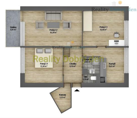 Pronájem bytu 3+1, Opava, Jaselská, 75 m2