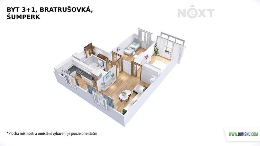 Prodej bytu 3+1, Šumperk, Bratrušovská, 68 m2