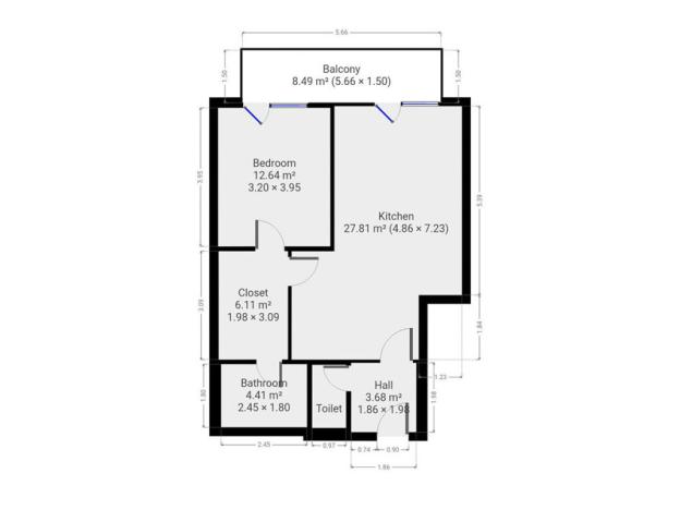 Pronájem bytu 2+kk, Praha - Smíchov, Holečkova, 60 m2