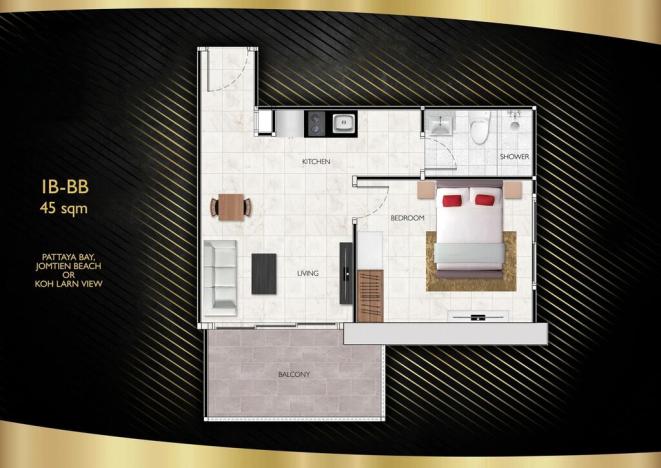 Prodej apartmánu, Pattaya, 29 m2