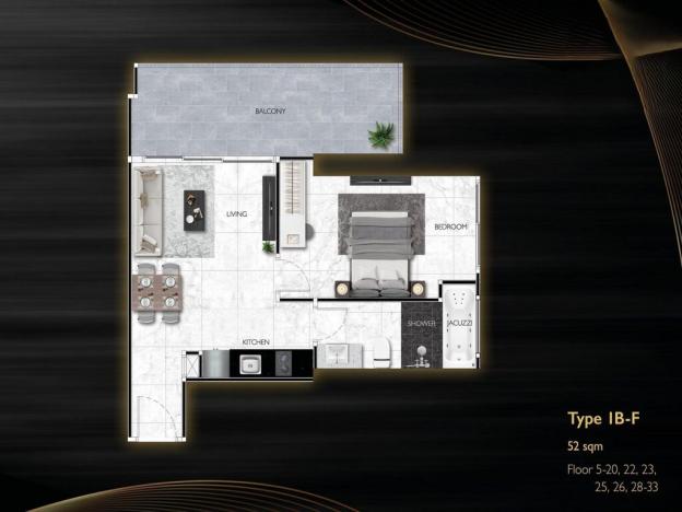 Prodej apartmánu, Pattaya, Thajsko, 28 m2