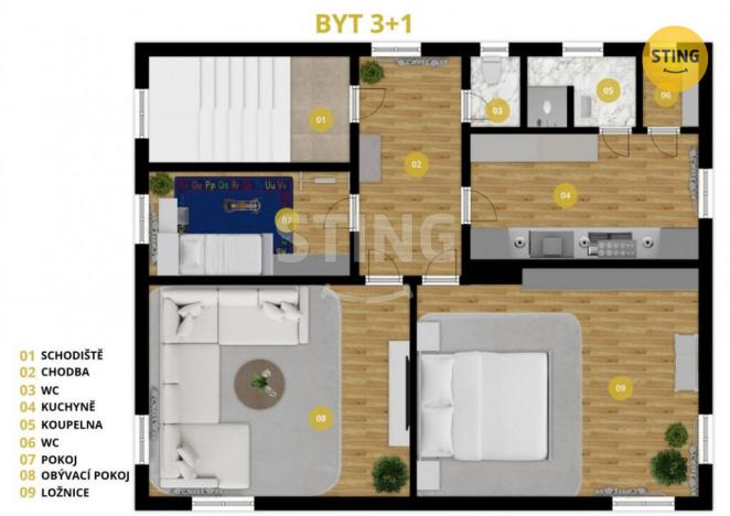 Prodej bytu 3+1, Opava, Liliová, 118 m2