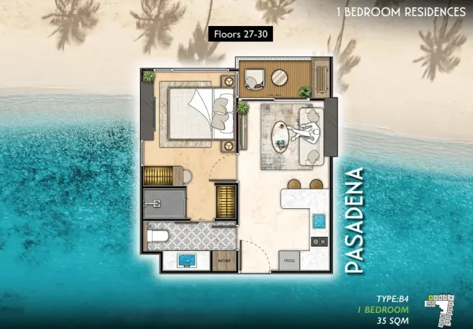 Prodej apartmánu, Pattaya, 38 m2
