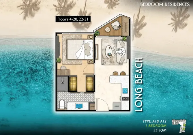 Prodej apartmánu, Pattaya, 38 m2