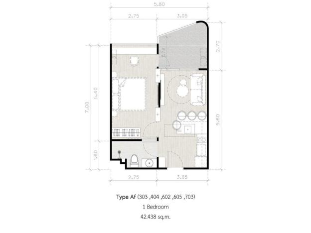 Prodej apartmánu, Pattaya, 45 m2