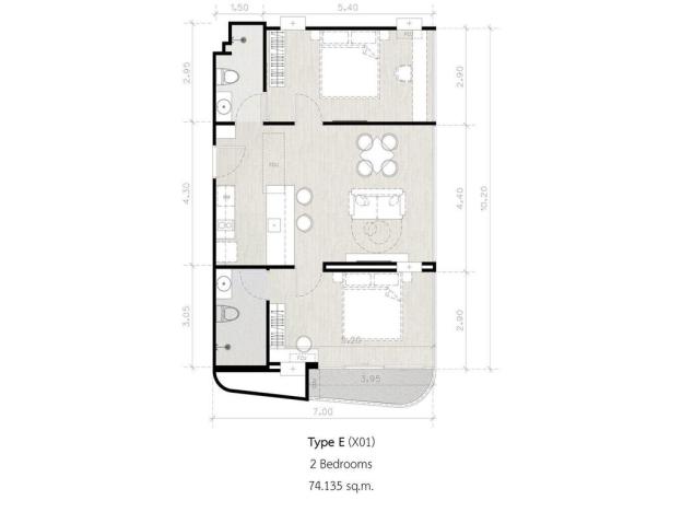 Prodej apartmánu, Pattaya, 45 m2