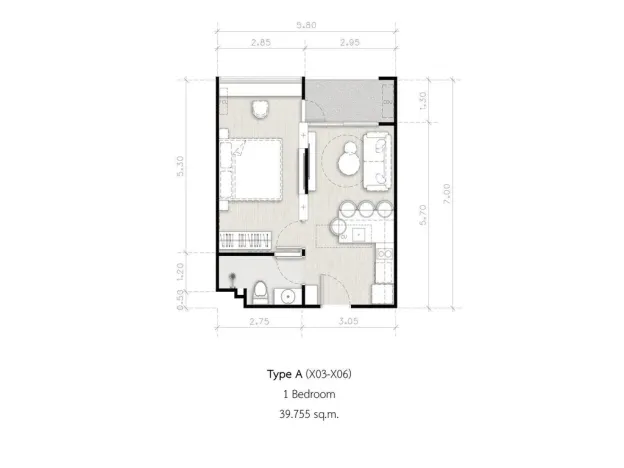 Prodej apartmánu, Pattaya, 45 m2