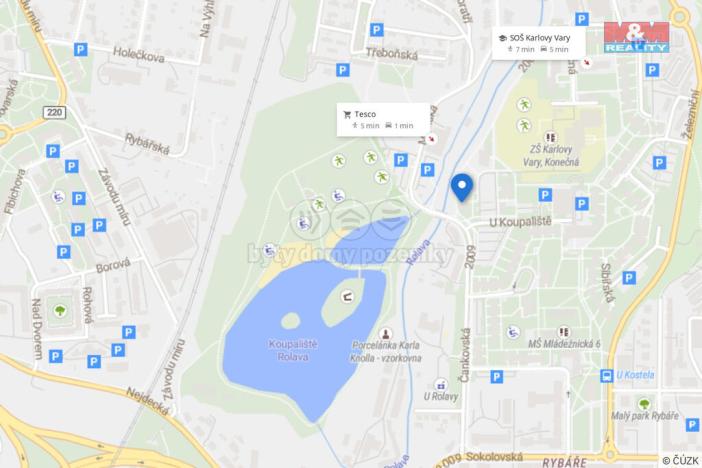 Pronájem bytu 1+kk, Karlovy Vary - Rybáře, U Koupaliště, 25 m2