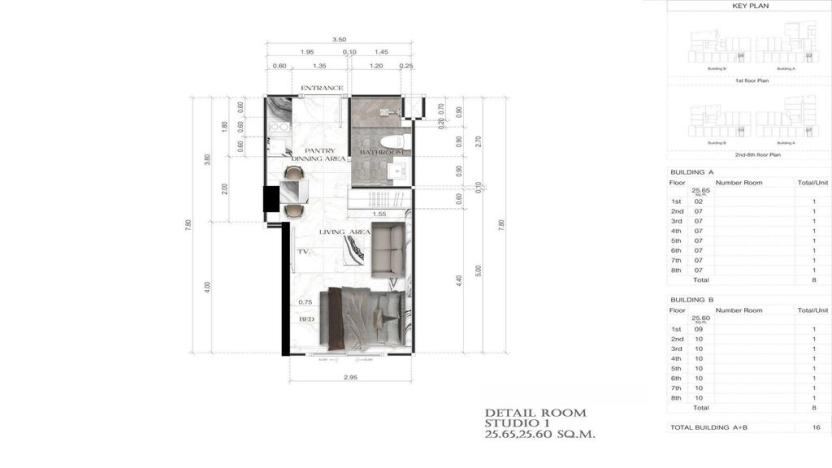 Prodej apartmánu, Pattaya, 65 m2