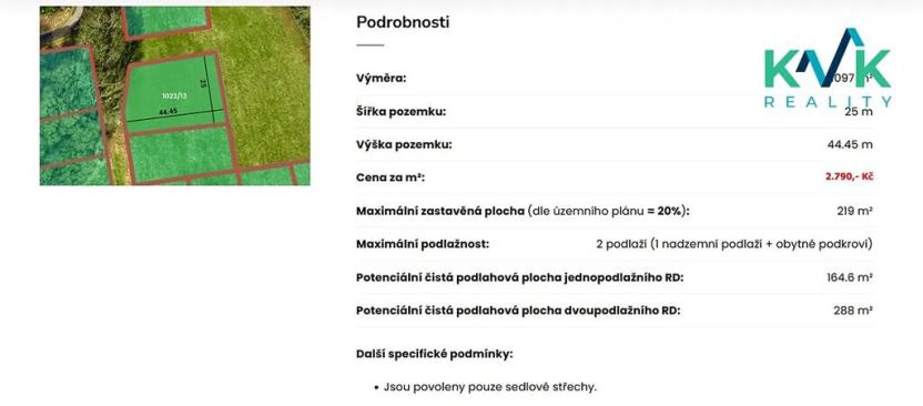 Prodej pozemku pro bydlení, Ostrov, 1097 m2