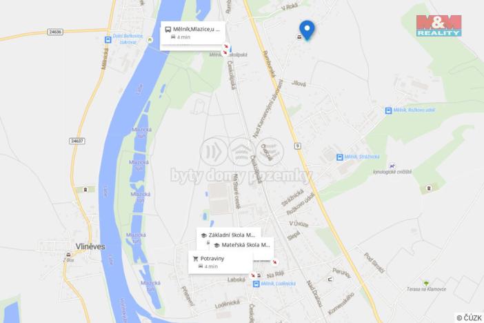 Prodej pozemku pro bydlení, Mělník, V Kroupovci, 1229 m2