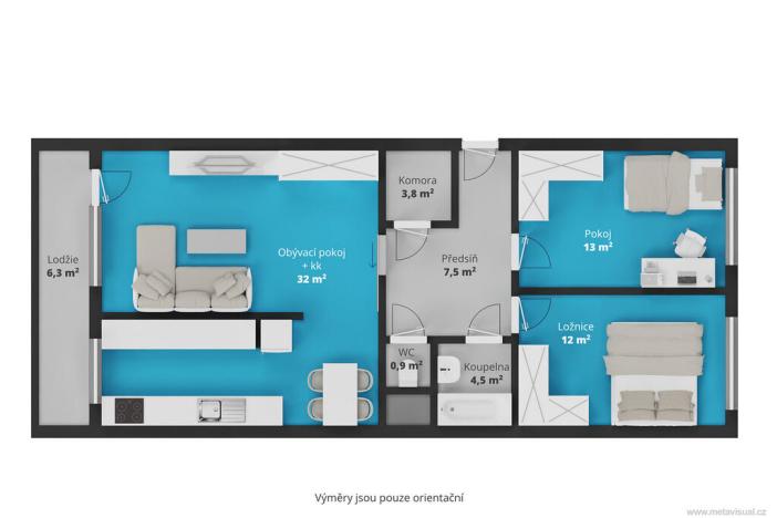 Prodej bytu 3+kk, Praha - Michle, Ohradní, 69 m2