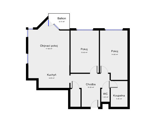 Prodej bytu 3+kk, Praha - Letňany, Zlonická, 68 m2