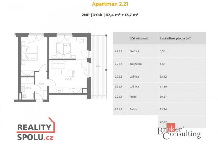 Prodej bytu 3+kk, Černý Důl, 62 m2