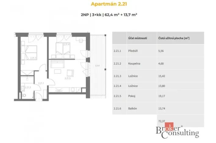 Prodej bytu 3+kk, Černý Důl, 62 m2