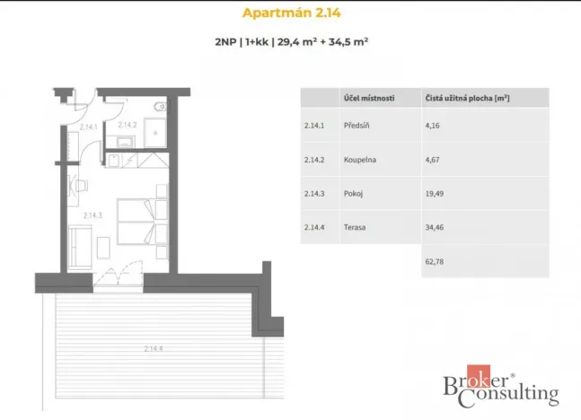 Prodej bytu 1+kk, Černý Důl, 29 m2