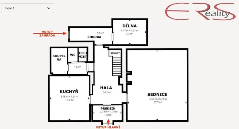 Prodej rodinného domu, Desná - Desná I, 187 m2