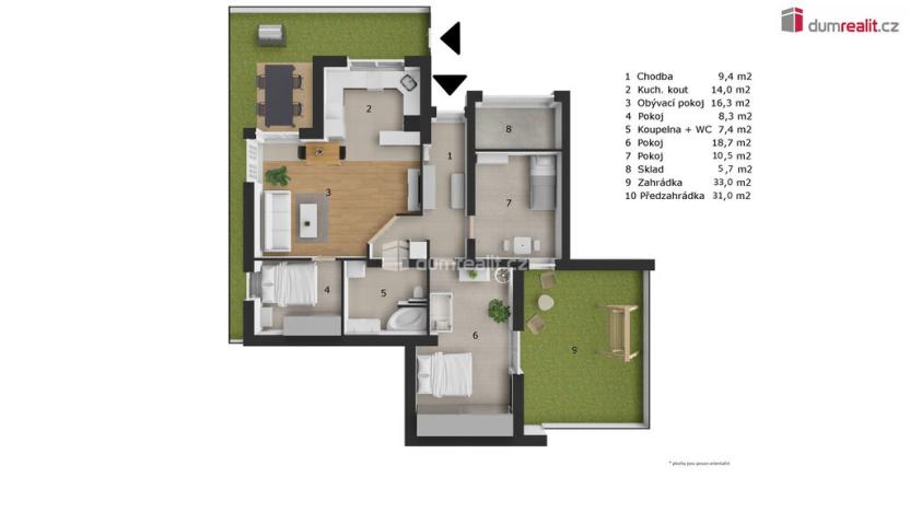 Prodej bytu 4+kk, Přezletice, U Ctěnického Potoka, 90 m2