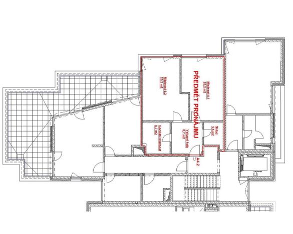 Pronájem bytu 2+kk, Praha - Krč, Nad Ryšánkou, 61 m2