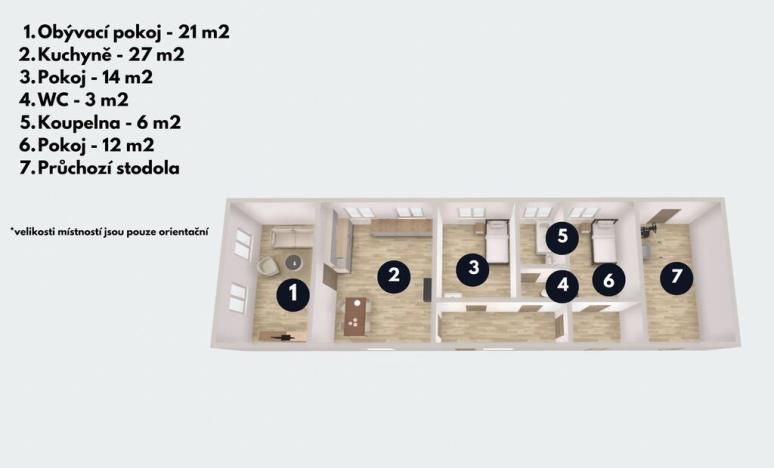 Prodej rodinného domu, Humpolec - Krasoňov, 92 m2