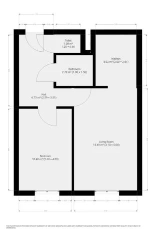 Pronájem bytu 2+kk, Praha - Černý Most, Doležalova, 45 m2