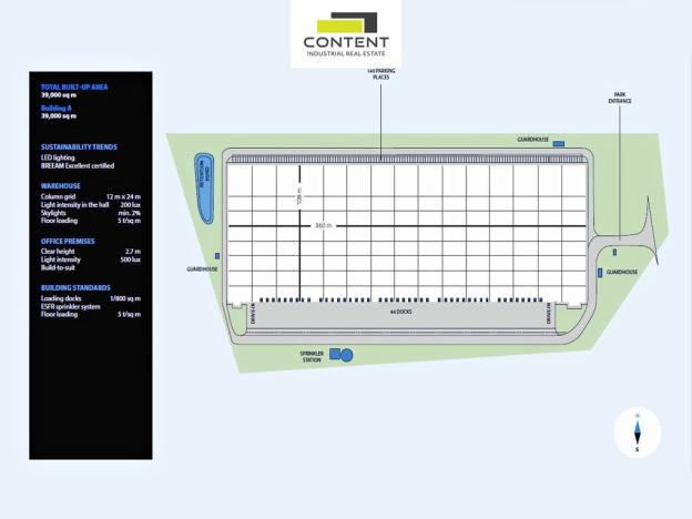 Pronájem skladu, Úherce, Luční, 39500 m2