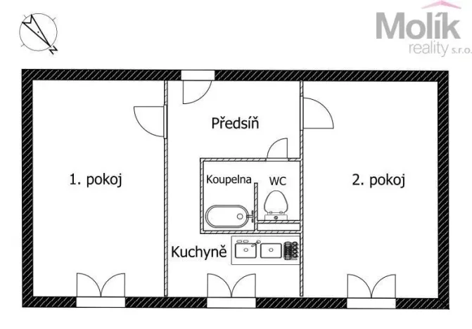 Pronájem bytu 2+1, Bílina - Teplické Předměstí, Sídliště U Nového nádraží, 56 m2