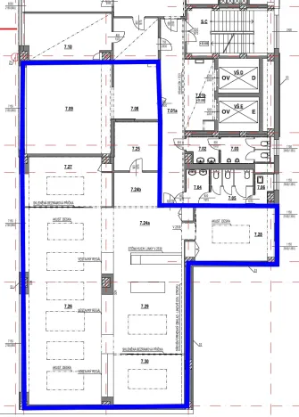 Pronájem kanceláře, Praha - Holešovice, Jankovcova, 285 m2