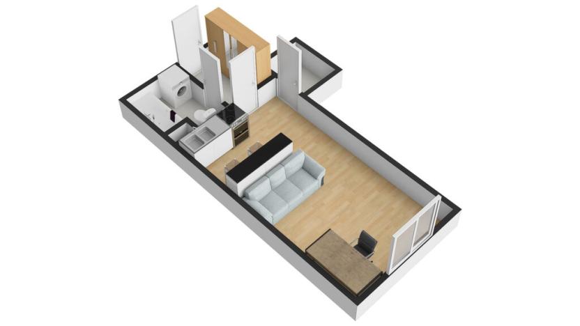 Pronájem bytu 1+kk, Praha - Hostivař, Hostivařská, 29 m2