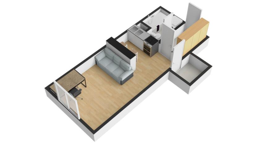 Pronájem bytu 1+kk, Praha - Hostivař, Hostivařská, 29 m2