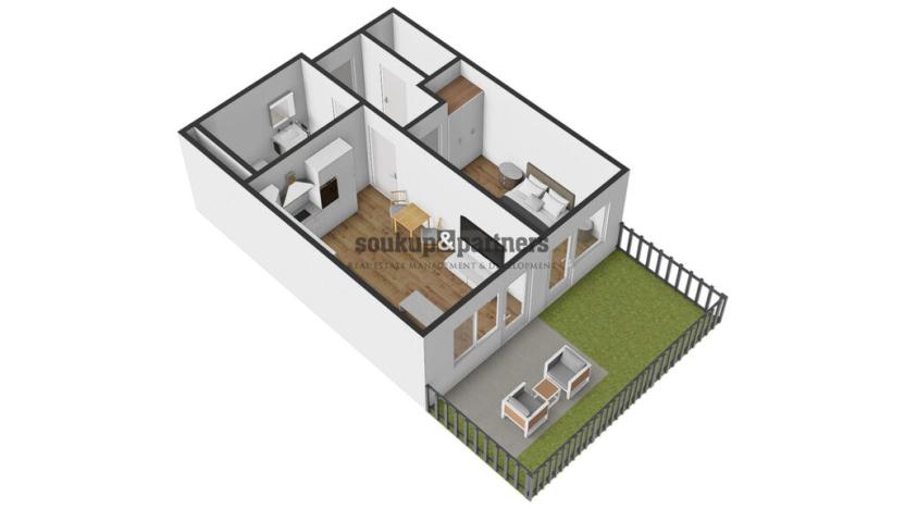 Prodej bytu 2+kk, Praha - Vysočany, Pod Harfou, 44 m2