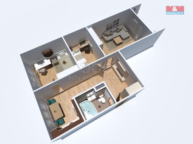 Prodej bytu 3+1, Chomutov, Borová, 62 m2