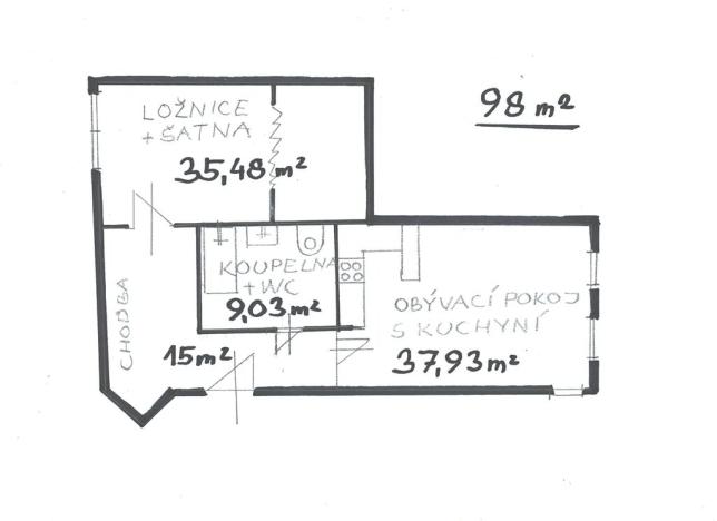 Prodej bytu 2+kk, České Budějovice, Rudolfovská tř., 98 m2