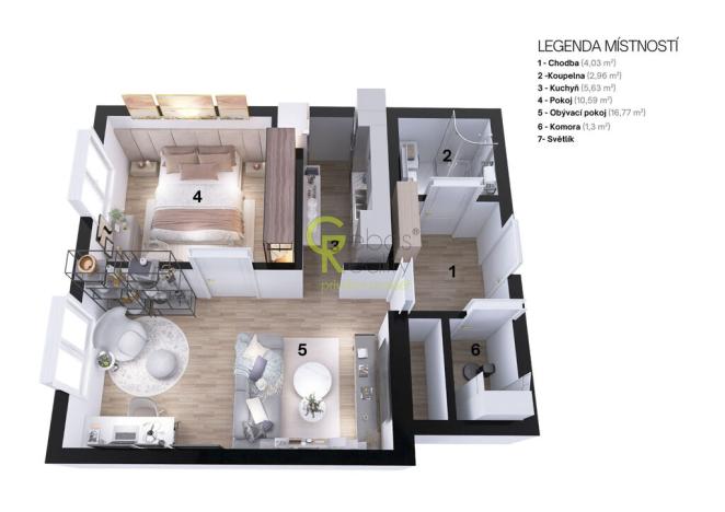 Pronájem bytu 2+kk, Praha - Libeň, Novákových, 45 m2