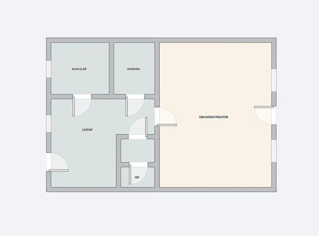 Pronájem obchodního prostoru, Hradec Králové, Pospíšilova, 78 m2