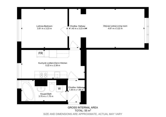 Prodej bytu 2+1, Rosice, Husova čtvrť, 58 m2
