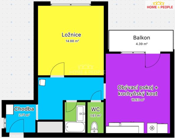 Prodej bytu 2+kk, Český Krumlov - Domoradice, Urbinská, 42 m2