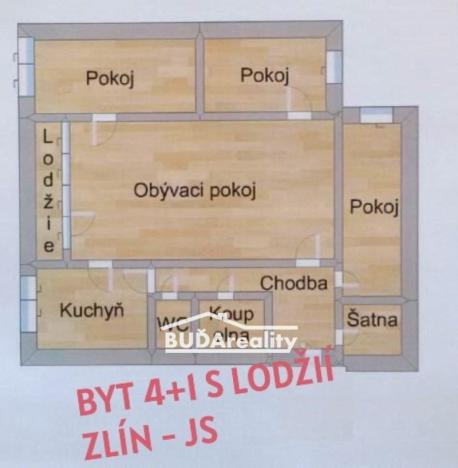 Prodej bytu 4+1, Zlín, Podlesí IV, 81 m2