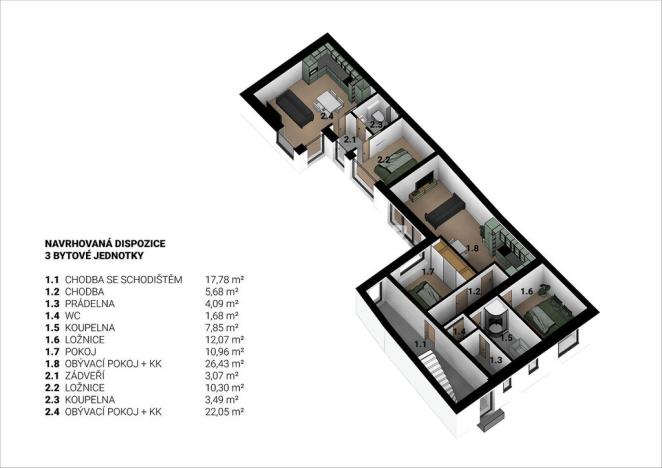 Prodej rodinného domu, Brno - Líšeň, Podolská, 431 m2