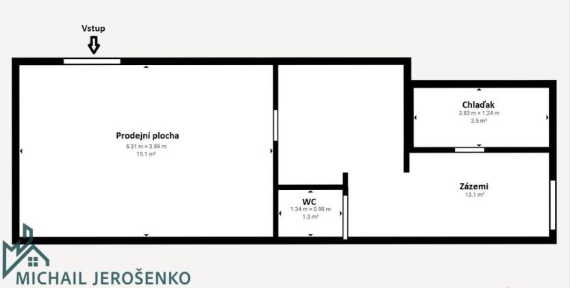 Pronájem obchodního prostoru, Mukařov - Srbín, Kutnohorská, 36 m2