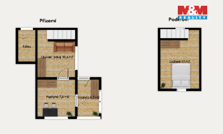 Prodej chaty, Skuhrov - Hatě, 35 m2