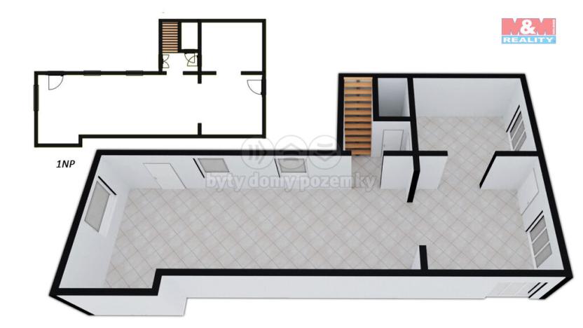 Prodej obchodního prostoru, Smiřice, Palackého, 144 m2