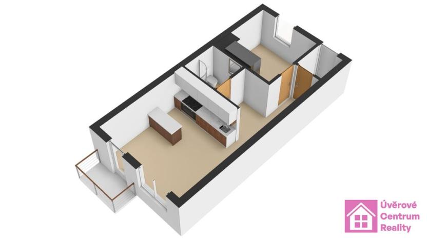 Pronájem bytu 2+kk, Břeclav, třída 1. máje, 57 m2