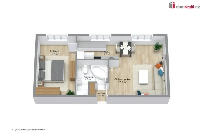 Prodej bytu 2+kk, Dalovice, Májová, 55 m2