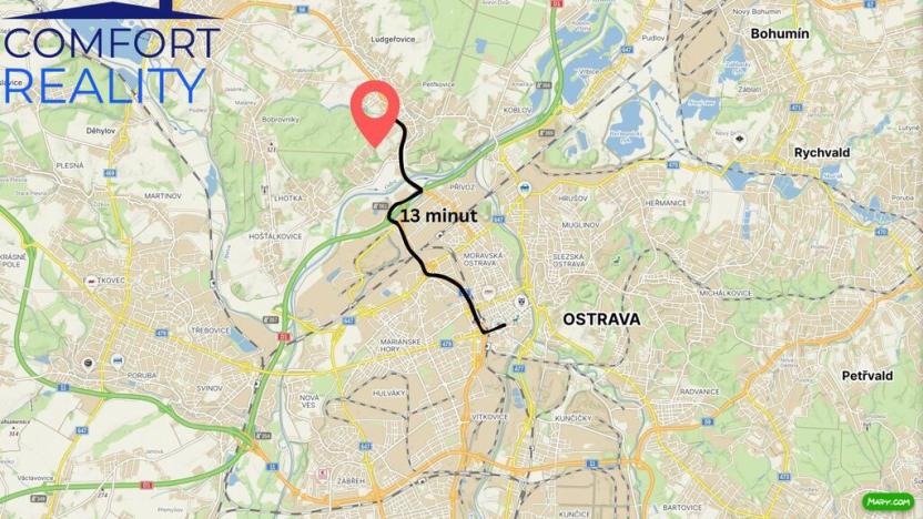 Prodej pozemku pro bydlení, Ostrava - Petřkovice, Do Luk, 1268 m2