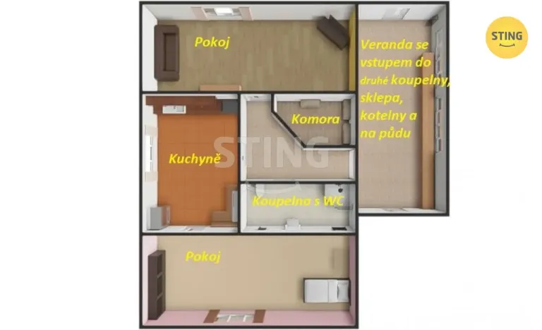 Prodej rodinného domu, Horní Smrčné, 80 m2