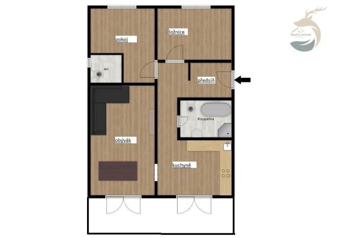 Prodej apartmánu, Srní, 96 m2