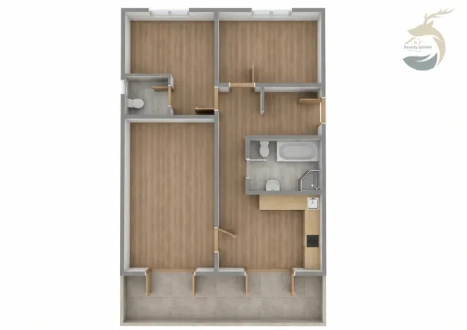 Prodej atypického bytu, Srní, 96 m2