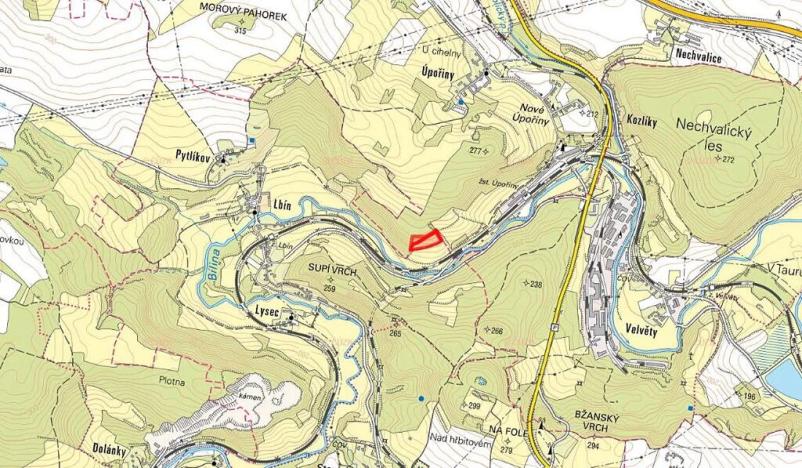 Prodej louky, Bystřany, 9549 m2